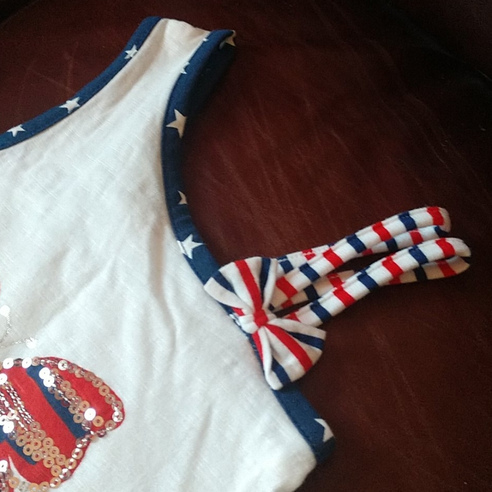 Free Style ๐บ๐ธ American flag butterfly tank top๐ - Picture 4 of 6